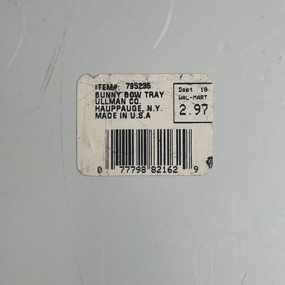 Vintage Easter Bunny Tray Decor Colorful 1990s Molded Plastic 15 in - Picture 4 of 4